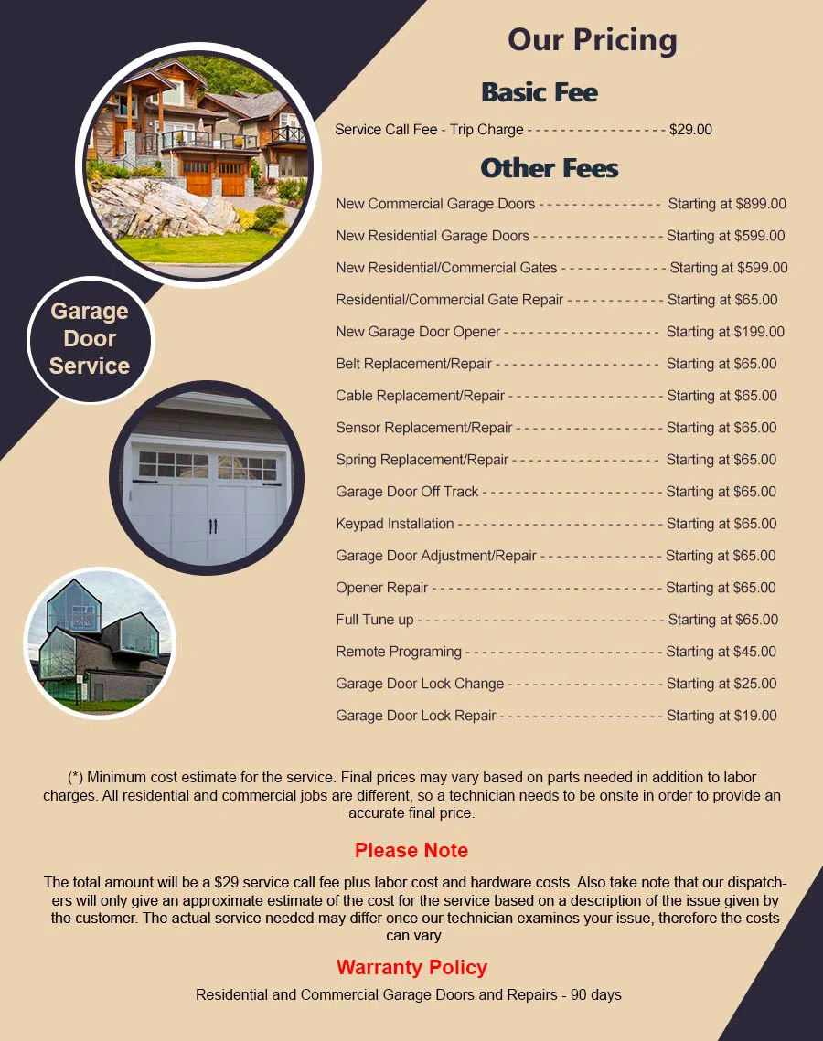 Garage Door Mobile Service Chicago, IL 773-789-5122